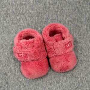 UGG Kids Pink Fuzzy Slippers